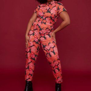 Mixed by Nasrin Ruby Jumpsuit, Floral, Size L